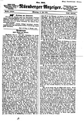 Nürnberger Anzeiger Montag 25. Juli 1864