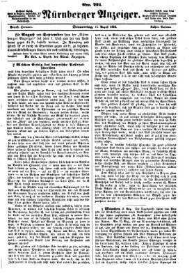 Nürnberger Anzeiger Donnerstag 11. August 1864