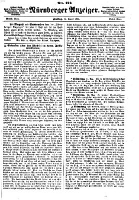 Nürnberger Anzeiger Freitag 12. August 1864