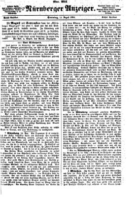 Nürnberger Anzeiger Sonntag 14. August 1864