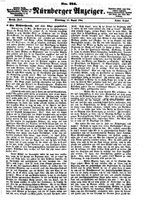 Nürnberger Anzeiger Dienstag 16. August 1864