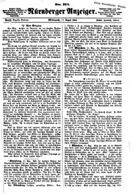 Nürnberger Anzeiger Mittwoch 17. August 1864