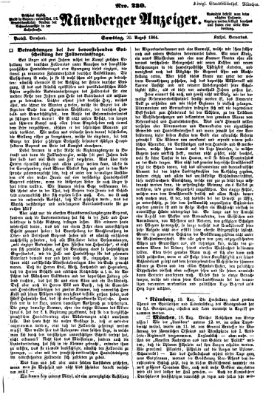 Nürnberger Anzeiger Samstag 20. August 1864