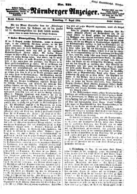 Nürnberger Anzeiger Samstag 27. August 1864