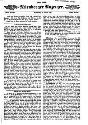 Nürnberger Anzeiger Sonntag 28. August 1864