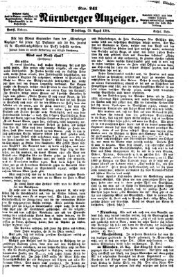 Nürnberger Anzeiger Dienstag 30. August 1864