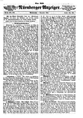 Nürnberger Anzeiger Mittwoch 7. September 1864