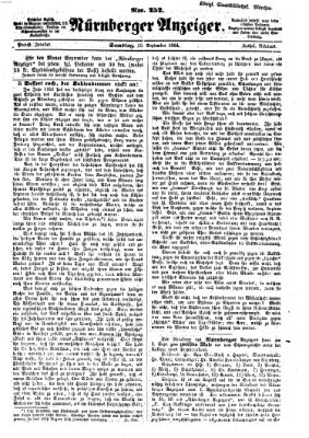 Nürnberger Anzeiger Samstag 10. September 1864