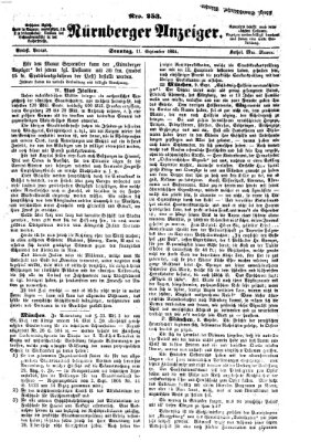 Nürnberger Anzeiger Sonntag 11. September 1864