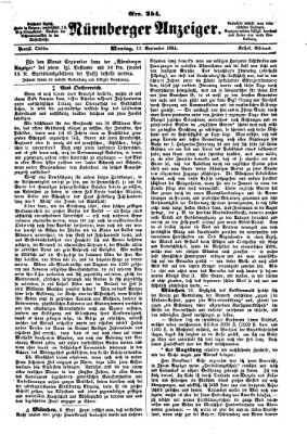 Nürnberger Anzeiger Montag 12. September 1864