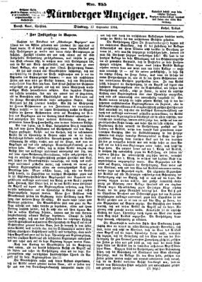 Nürnberger Anzeiger Dienstag 13. September 1864