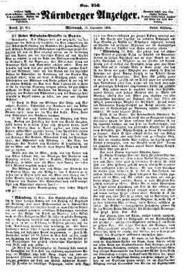 Nürnberger Anzeiger Mittwoch 14. September 1864