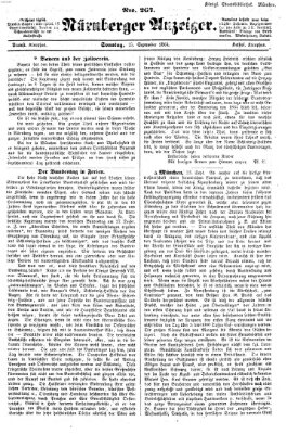 Nürnberger Anzeiger Sonntag 25. September 1864