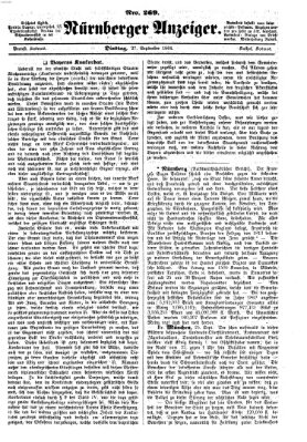 Nürnberger Anzeiger Dienstag 27. September 1864