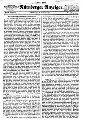 Nürnberger Anzeiger Mittwoch 28. September 1864