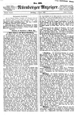 Nürnberger Anzeiger Freitag 7. Oktober 1864