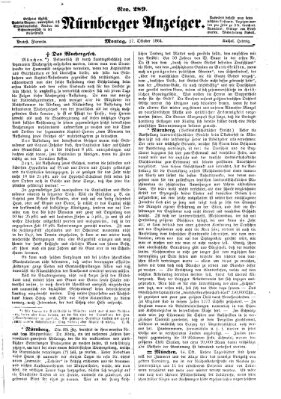 Nürnberger Anzeiger Montag 17. Oktober 1864