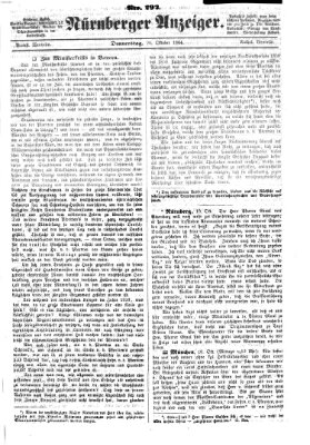 Nürnberger Anzeiger Donnerstag 20. Oktober 1864