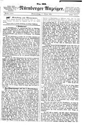 Nürnberger Anzeiger Donnerstag 27. Oktober 1864