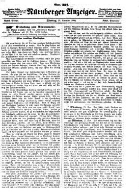 Nürnberger Anzeiger Dienstag 29. November 1864