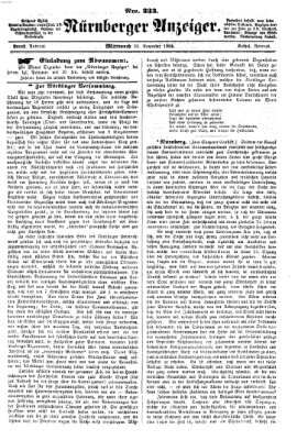 Nürnberger Anzeiger Mittwoch 30. November 1864