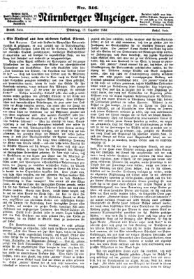 Nürnberger Anzeiger Dienstag 13. Dezember 1864