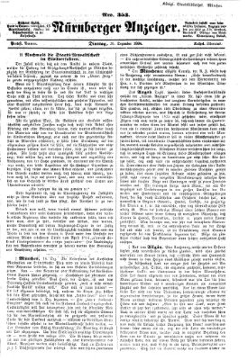 Nürnberger Anzeiger Dienstag 20. Dezember 1864