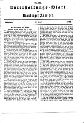 Nürnberger Anzeiger Sonntag 28. August 1864