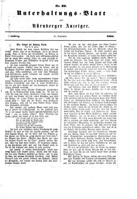 Nürnberger Anzeiger Sonntag 25. September 1864