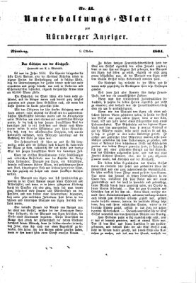 Nürnberger Anzeiger Sonntag 9. Oktober 1864