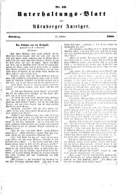 Nürnberger Anzeiger Sonntag 23. Oktober 1864