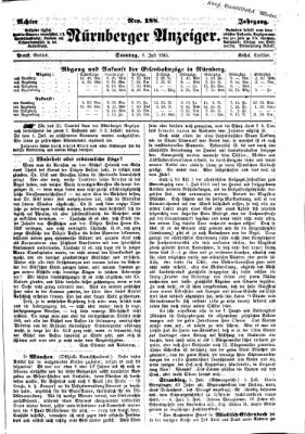 Nürnberger Anzeiger Sonntag 9. Juli 1865