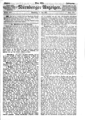 Nürnberger Anzeiger Sonntag 16. Juli 1865