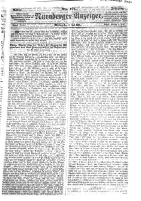 Nürnberger Anzeiger Mittwoch 19. Juli 1865