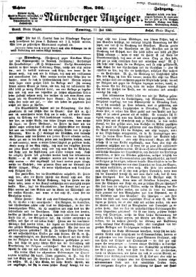 Nürnberger Anzeiger Samstag 22. Juli 1865