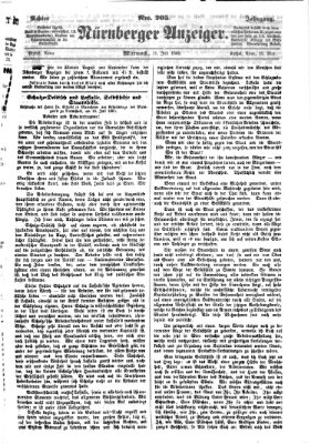 Nürnberger Anzeiger Mittwoch 26. Juli 1865