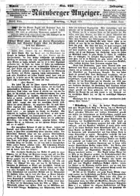 Nürnberger Anzeiger Samstag 12. August 1865