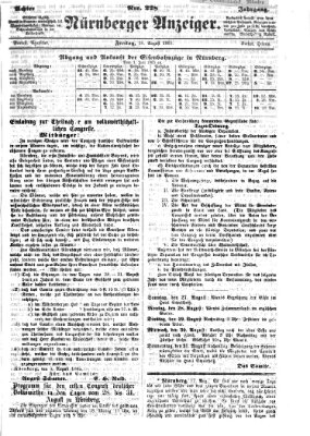 Nürnberger Anzeiger Freitag 18. August 1865