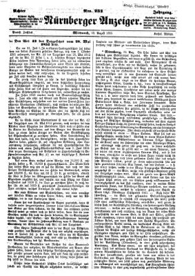 Nürnberger Anzeiger Mittwoch 23. August 1865