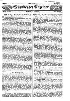 Nürnberger Anzeiger Sonntag 27. August 1865