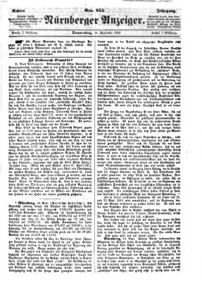 Nürnberger Anzeiger Donnerstag 14. September 1865