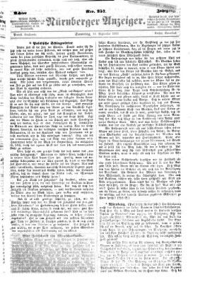 Nürnberger Anzeiger Samstag 16. September 1865