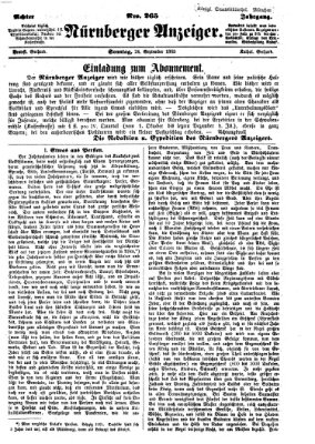 Nürnberger Anzeiger Sonntag 24. September 1865