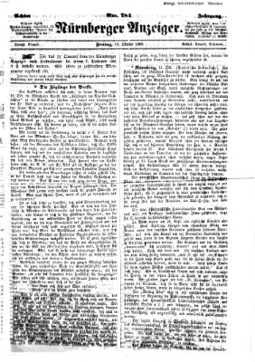 Nürnberger Anzeiger Freitag 13. Oktober 1865