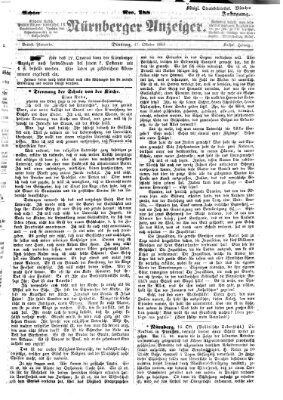 Nürnberger Anzeiger Dienstag 17. Oktober 1865