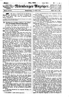 Nürnberger Anzeiger Freitag 13. Oktober 1865