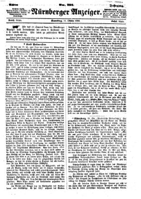 Nürnberger Anzeiger Samstag 21. Oktober 1865