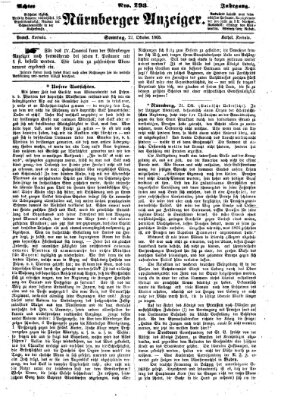 Nürnberger Anzeiger Sonntag 22. Oktober 1865