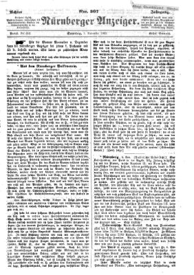 Nürnberger Anzeiger Sonntag 5. November 1865