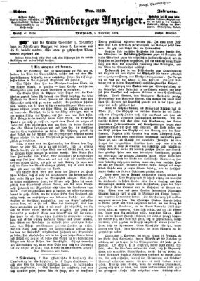 Nürnberger Anzeiger Mittwoch 8. November 1865